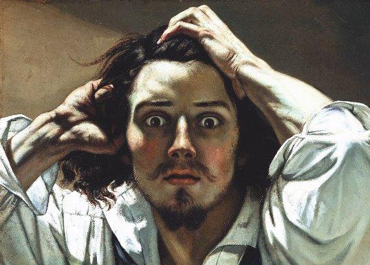 Gustave COURBET, Le D��sesp��r��, 1843-45, huile sur toile, 45 par 54 cm, Collection particuli��re